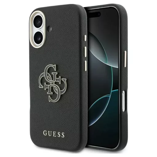 GUESS tok iPhone 17 készülékhez GUHCP17S5PS4RGGK PU FW Resin Logo fekete
