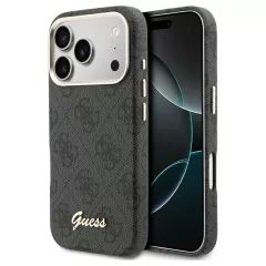   GUESS tok iPhone 17 Pro készülékhez MagSafe-kompatibilis GUHMP17L5P4FWMSK (PU FW 4G Script) fekete