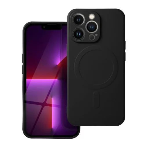 Szilikon tok MagSafe-kompatibilis iPhone 17 Pro Max készülékhez fekete