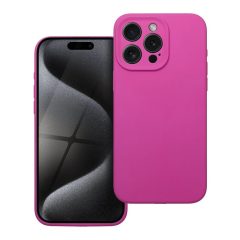   iPhone 15 PRO MAX készülékhez 2 mm vastag szilikon tok rózsaszín