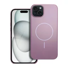   iPhone 15 PLUS készülékhez Glossy Mag Cover tok, MagSafe-kompatibilis, lila