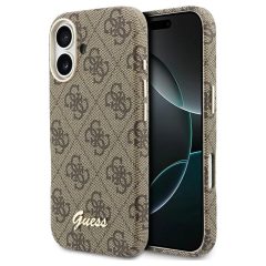   GUESS PU FW 4G Script tok iPhone 17 készülékhez MagSafe-kompatibilis barna