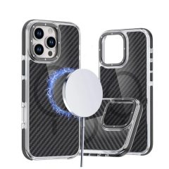   Samsung A17 5G készülékhez Fiber tok, MagSafe-kompatibilis, fekete