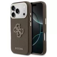   GUESS PU FW Resin Logo tok iPhone 17 Pro Max készülékhez GUHCP17X5PS4RGGW barna