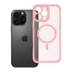   iPhone 16 Pro Max készülékhez Full Matte Mag Cover tok, kompatibilis MagSafe-funkcióval, világos rózsaszín