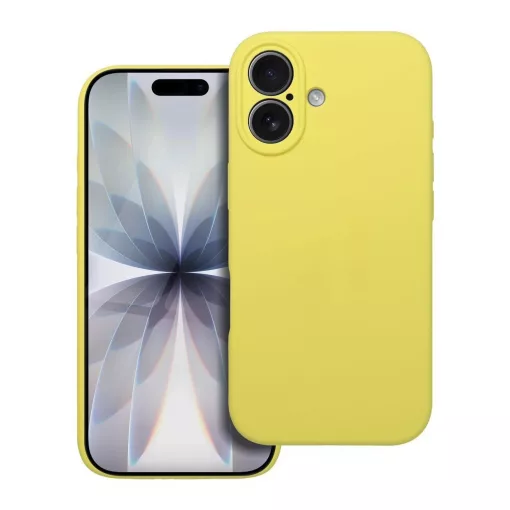 iPhone 17 készülékhez szilikon tok 2 mm, sárga