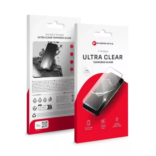 Forcell Ultra Clear Glass edzett üvegfólia iPhone 12 Pro Max készülékhez fekete