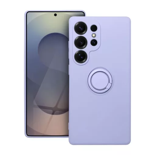 Samsung S25 ULTRA készülékhez szilikon gyűrűs tok lila