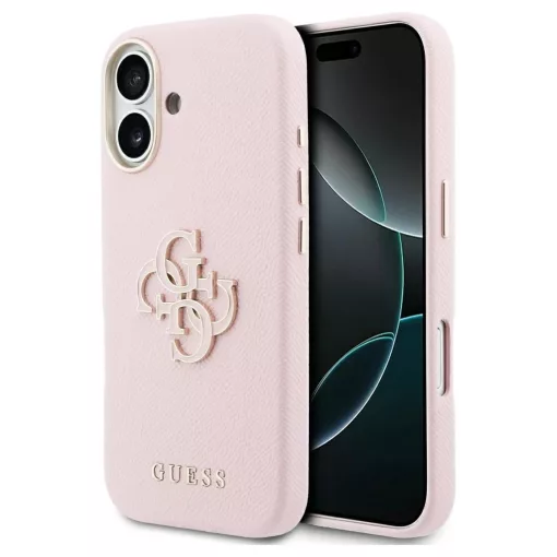 GUESS tok iPhone 17 készülékhez GUHCP17S5PS4RGGP (PU FW Resin Logo) rózsaszín