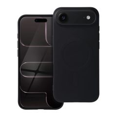   Silicone Mag Cover (nagy kivágással) MagSafe-kompatibilis tok iPhone 17 Air készülékhez fekete