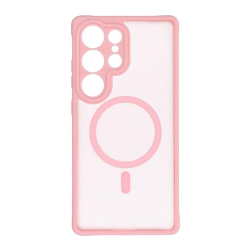 Samsung S25 PLUS készülékhez Full Matte Mag Cover tok MagSafe-kompatibilis világos rózsaszín