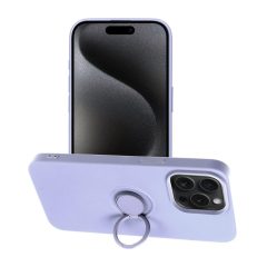 iPhone 15 Pro Max készülékhez tok Silicone Ring lila