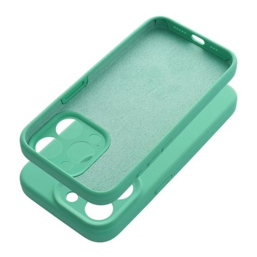 iPhone 15 PRO készülékhez szilikon tok 2mm menta