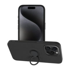 iPhone 15 PRO MAX Silicone Ring tok készülékhez fekete