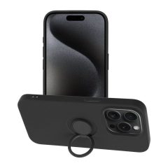 Silicone Ring tok iPhone 15 PRO készülékhez fekete