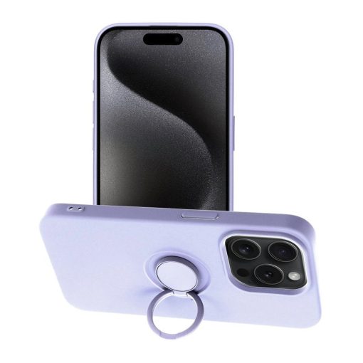 iPhone 15 PRO készülékhez tok Silicone Ring lila