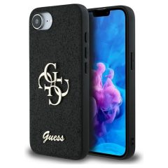   GUESS Fixed Glitter Big 4G tok iPhone 16e/17e (SE 4 2025) készülékhez GUHCPSE4HG4SGK fekete