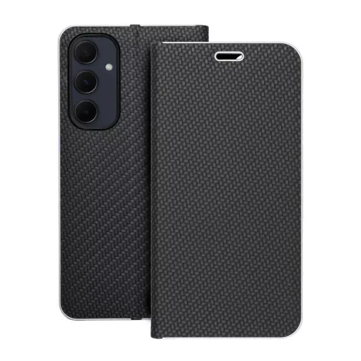 LUNA Book Carbon tok Samsung Galaxy A35 5G készülékhez, fekete