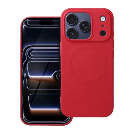 Silicone Mag Cover (big hole) MagSafe-kompatibilis iPhone 17 Pro készülékhez tok, piros