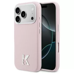   KARL LAGERFELD KHead Logo tok iPhone 17 Pro készülékhez MagSafe kompatibilis KLHMP17L5PGFKHGP rózsaszín