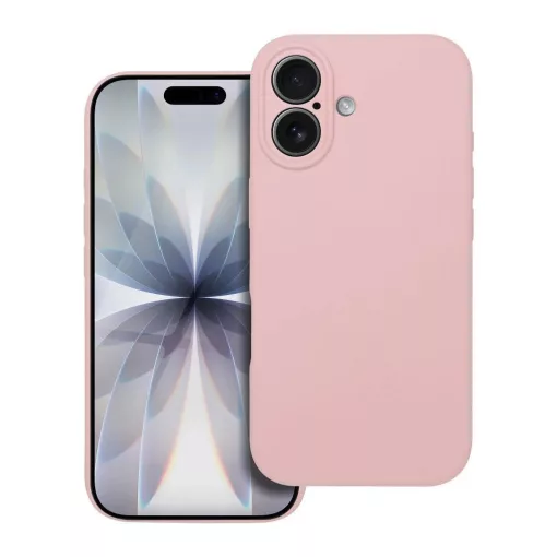 iPhone 17 készülékhez szilikon tok 2mm púderrózsaszín