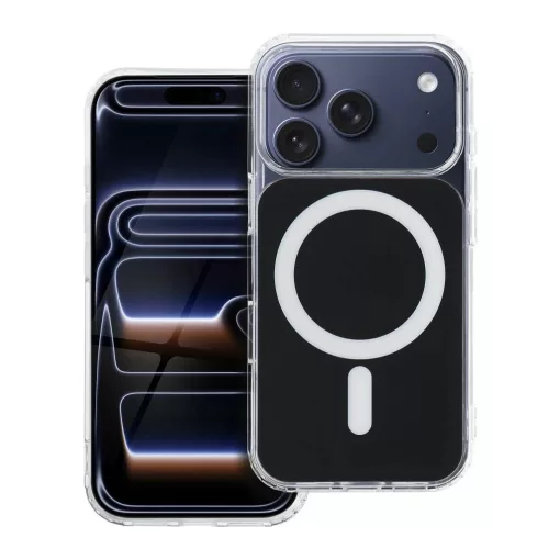 Clear Fusion Mag Cover tok iPhone 15 PRO készülékhez, MagSafe-kompatibilis, fekete