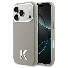   KARL LAGERFELD tok iPhone 17 Pro készülékhez MagSafe-kompatibilis KLHMP17L5PGFKHGG (PU FW W/ KHead Logo) szürke