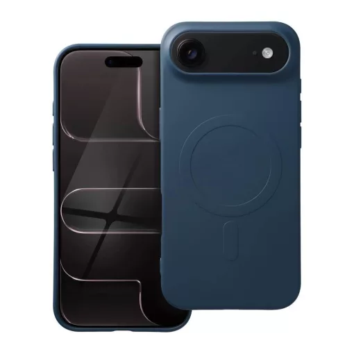 Szilikon Mag Cover tok iPhone 17 Air készülékhez, MagSafe-kompatibilis (nagy kivágás), kék