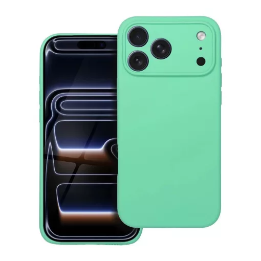 iPhone 17 Pro Max készülékhez szilikon tok 2 mm menta