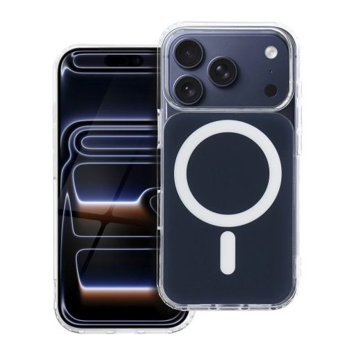 iPhone 15 Pro Max készülékhez Clear Fusion Mag Cover tok MagSafe-kompatibilis tengerészkék