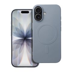   Szilikon MagSafe-kompatibilis tok (nagy kivágással) iPhone 17 készülékhez, világoskék