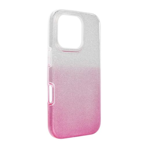 iPhone 16 PRO készülékhez tok Shining átlátszó rózsaszín