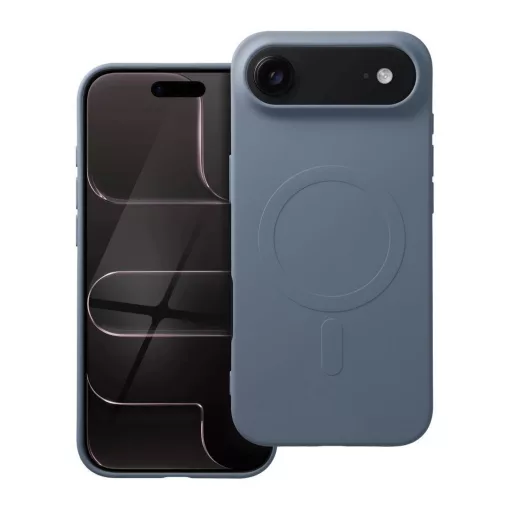 iPhone 17 Air készülékhez szilikon tok, MagSafe-kompatibilis, nagy kivágással, világoskék