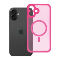   Full Matte Mag tok iPhone 16 PLUS készülékhez, MagSafe-kompatibilis, rózsaszín