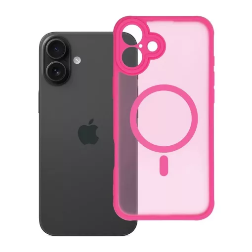 Full Matte Mag tok iPhone 16 PLUS készülékhez, MagSafe-kompatibilis, rózsaszín