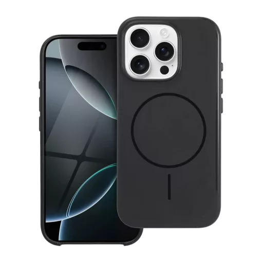 iPhone 17 PRO MAX készülékhez MagSafe-kompatibilis Glossy Mag Cover tok, fekete