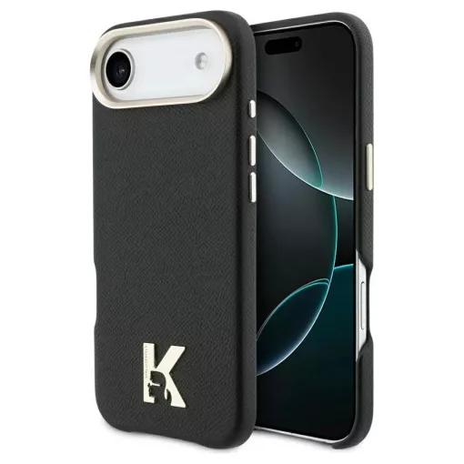 KARL LAGERFELD tok iPhone 17 Air készülékhez MagSafe kompatibilis KLHMP17M5PGFKHGK (PU FW W/ KHead Logo) fekete