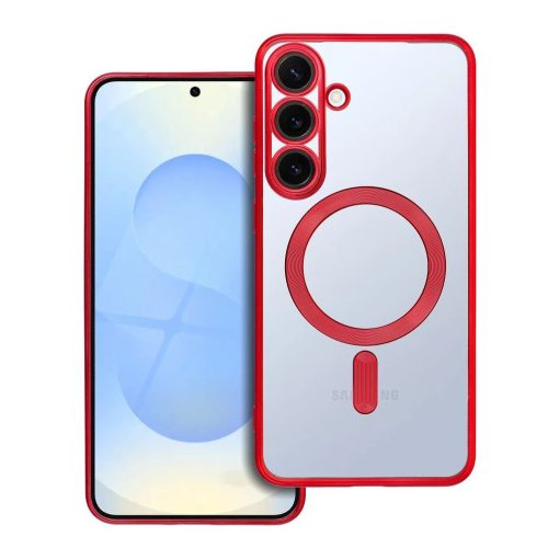 Electro Mag Cover tok Samsung S25 PLUS készülékhez, MagSafe-kompatibilis, piros