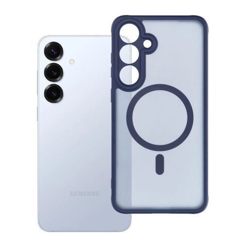 Samsung S25 PLUS készülékhez Full Matte Mag Cover MagSafe-kompatibilis tok kék