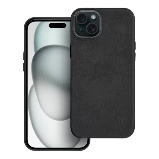 Tok iPhone 15 PLUS készülékhez Woven Mag Cover MagSafe-kompatibilis fekete