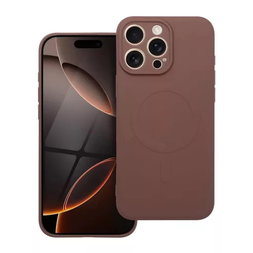 Silicone Mag Cover tok MagSafe-kompatibilis iPhone 17 Pro Max készülékhez barna
