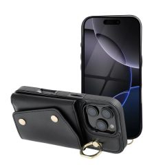   iPhone 16 Pro Max készülékhez Wonder pénztárcás tok fekete