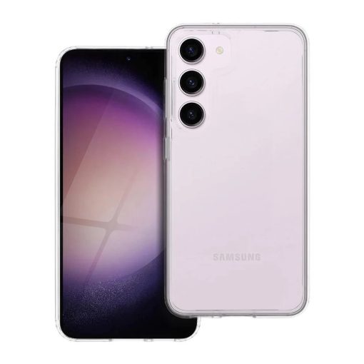 Samsung S23 készülékhez Super Clear Hybrid tok átlátszó