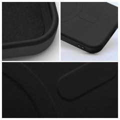   Silicone Mag Cover MagSafe-kompatibilis tok Samsung A17 készülékhez fekete