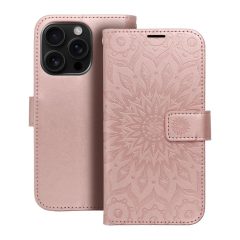   MEZZO Mandala könyvtok iPhone 16 Pro készülékhez rózsaarany