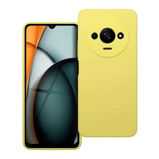 Xiaomi Redmi A3 4G készülékhez 2 mm-es szilikon tok, sárga