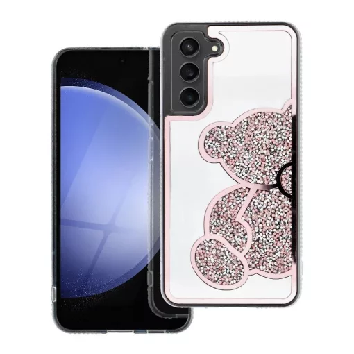 TEDDY BEAR tok SAMSUNG S25 készülékhez rózsaszín