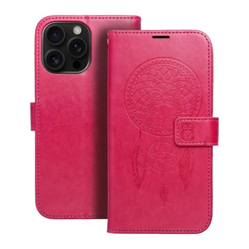 MEZZO dreamcatcher könyvtok iPhone 16 Pro Max készülékhez magenta
