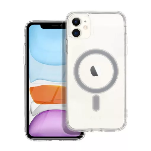 iPhone 11 készülékhez Mag Cover (STR) tok – kompatibilis MagSafe, átlátszó