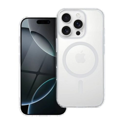 Drop Glue Colorful Ring Mag Cover tok iPhone 16 PRO készülékhez MagSafe-kompatibilis fehér